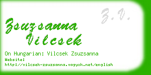 zsuzsanna vilcsek business card